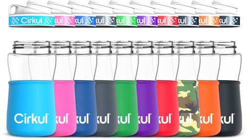 12oz. Plastic Bottle & Comfort Grip Lid + 12oz. Chill Sleeve